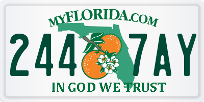 FL license plate 2447AY