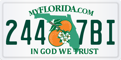 FL license plate 2447BI