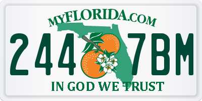 FL license plate 2447BM