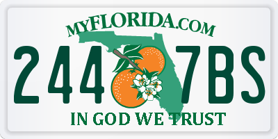 FL license plate 2447BS