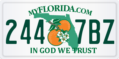 FL license plate 2447BZ