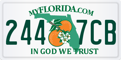 FL license plate 2447CB