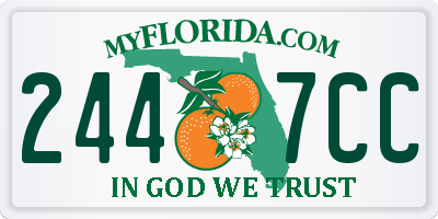 FL license plate 2447CC