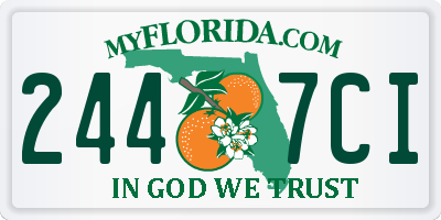 FL license plate 2447CI