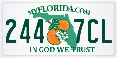 FL license plate 2447CL