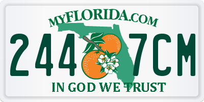 FL license plate 2447CM