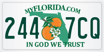 FL license plate 2447CQ