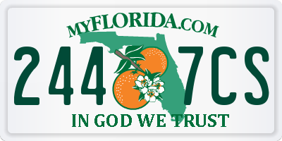 FL license plate 2447CS