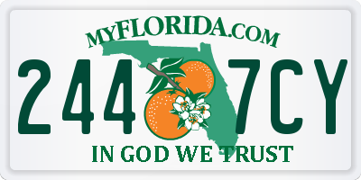 FL license plate 2447CY