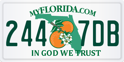 FL license plate 2447DB