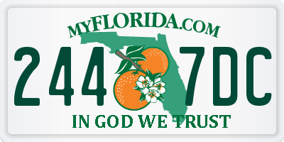 FL license plate 2447DC