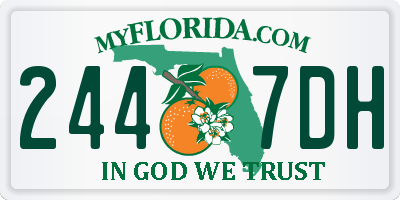 FL license plate 2447DH