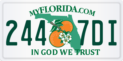 FL license plate 2447DI