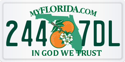FL license plate 2447DL