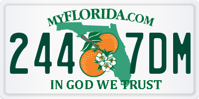 FL license plate 2447DM