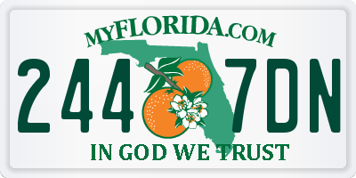 FL license plate 2447DN