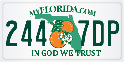 FL license plate 2447DP
