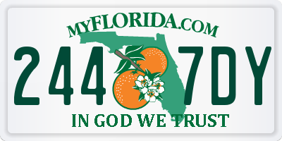 FL license plate 2447DY