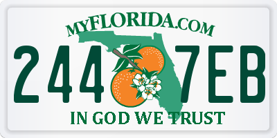 FL license plate 2447EB