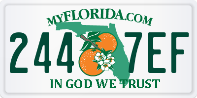 FL license plate 2447EF