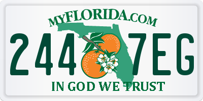 FL license plate 2447EG