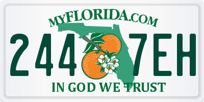 FL license plate 2447EH