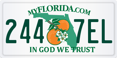 FL license plate 2447EL