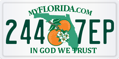 FL license plate 2447EP