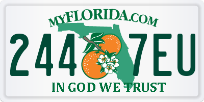 FL license plate 2447EU