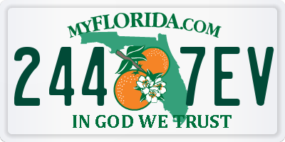 FL license plate 2447EV