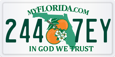 FL license plate 2447EY