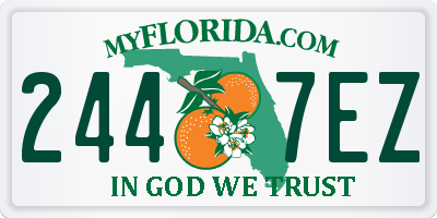 FL license plate 2447EZ