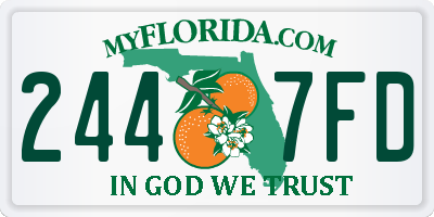 FL license plate 2447FD