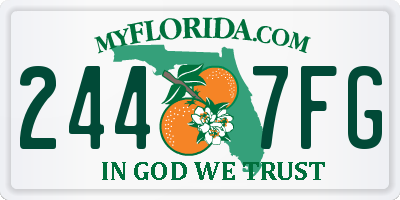 FL license plate 2447FG