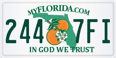 FL license plate 2447FI