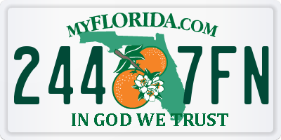 FL license plate 2447FN