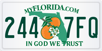 FL license plate 2447FQ