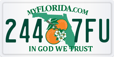 FL license plate 2447FU