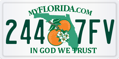 FL license plate 2447FV