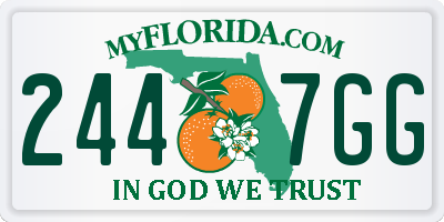 FL license plate 2447GG