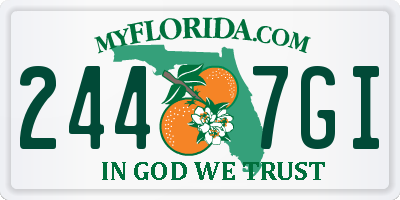 FL license plate 2447GI