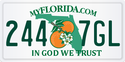 FL license plate 2447GL