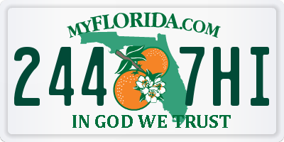 FL license plate 2447HI