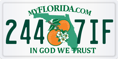 FL license plate 2447IF