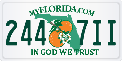 FL license plate 2447II