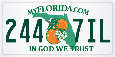 FL license plate 2447IL