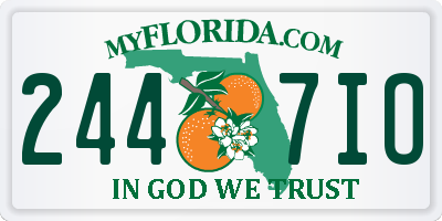 FL license plate 2447IO