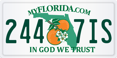 FL license plate 2447IS