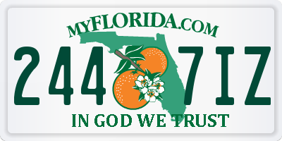 FL license plate 2447IZ