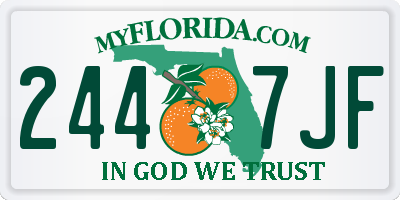 FL license plate 2447JF